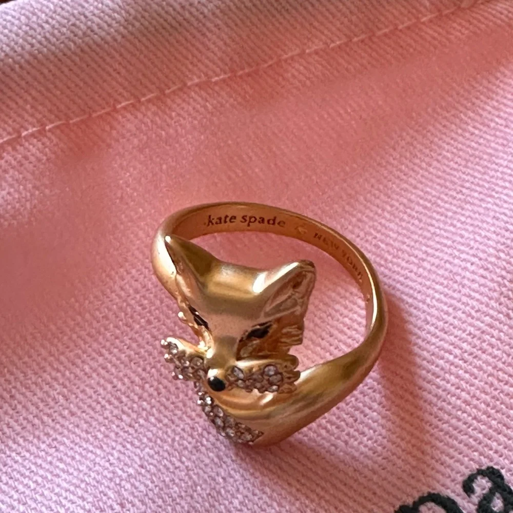 $98 Kate‎ Spade ‘so foxy’ crystal fox ring